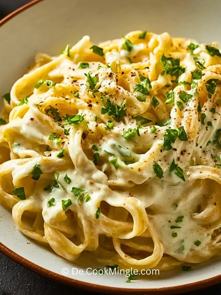 alfredo-sose-mit-frischkase-nudeln