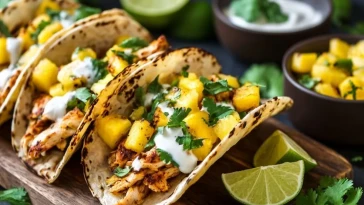 huhnchen-ananas-tacos-aus-einer-pfanne